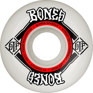 Bones Skateboard Wheels 54mm STF V5 Sidecut 103A White