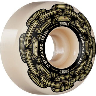 Bones Skateboard Wheels 52mm X-Formula 97A V1 Gold Chain