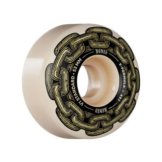 Bones Skateboard Wheels 53mm X-Formula 97A V1 Gold Chain