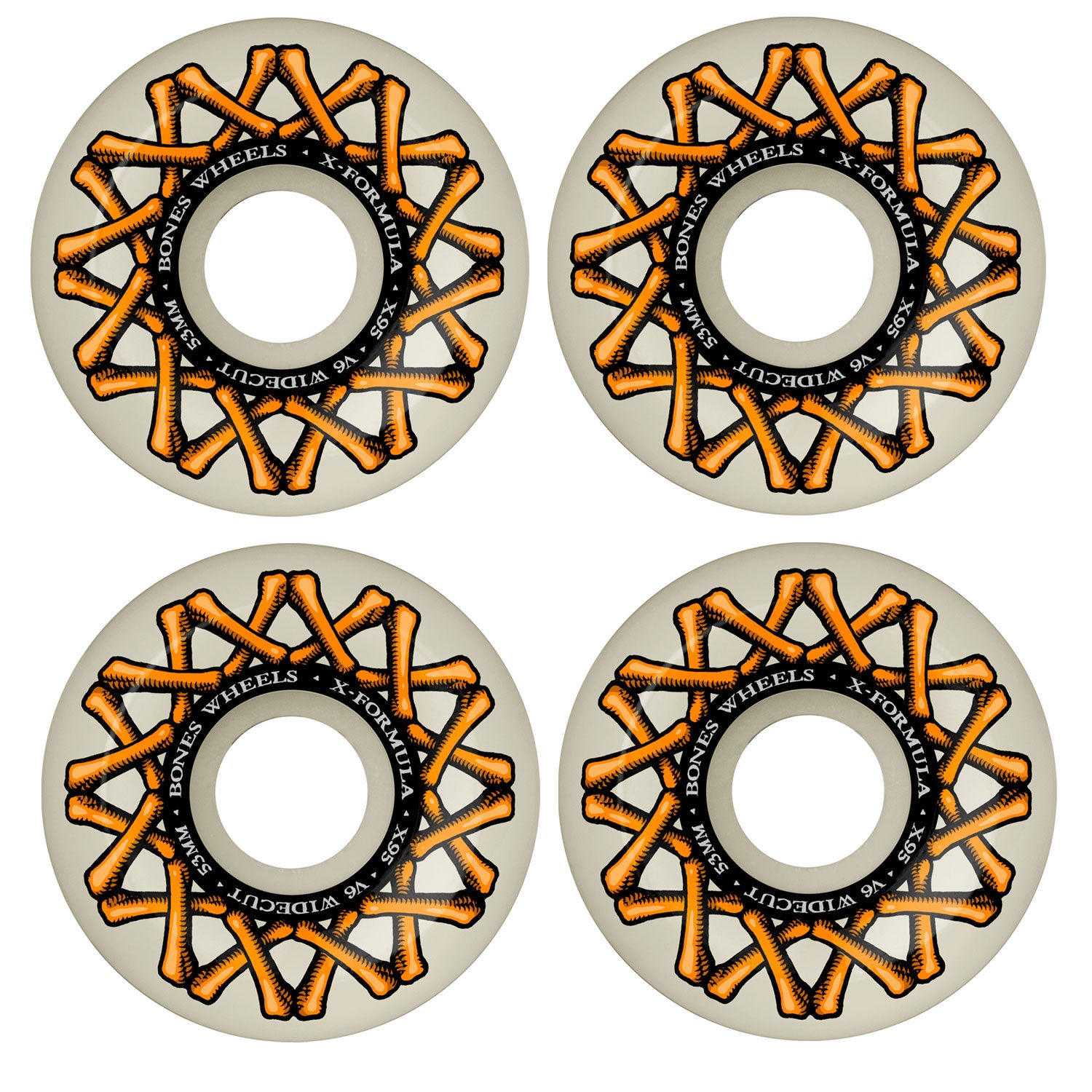 特別オファー Bones Skateboard Wheels 53mm V6 Widecut X-Formula 95A – TGM スケートボード