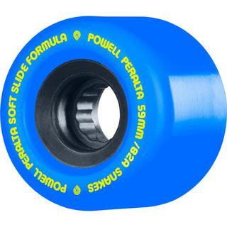 Powell Peralta Skateboard Wheels 59mm G-Slides Blue 82A Soft Slide Formula SSF