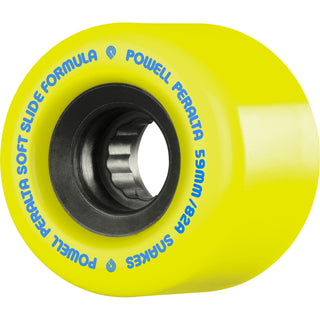Powell Peralta Skateboard Wheels 59mm G-Slides Yellow 82A Soft Slide Formula SSF