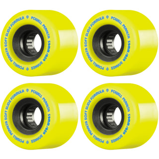 Powell Peralta Skateboard Wheels 59mm G-Slides Yellow 82A Soft Slide Formula SSF