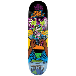 World Industries Skateboard Deck Jesse Martinez Rock em Sock Em Black 8.5" x 32.2"