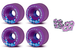 Orangatang Longboard Wheels Stimulus Purple 70mm 83A with Loaded Jehu V2 Bearings