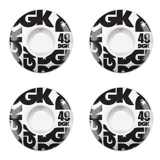 DGK Skateboard Wheels 49mm Street Formula 101A White