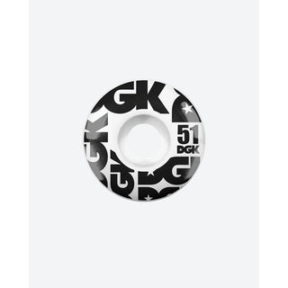 DGK Skateboard Wheels 51mm Street Formula 101A White
