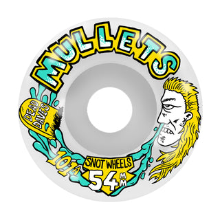 Snot Skateboard Wheels 54mm Dead Dave's Mullet Conical 101A White