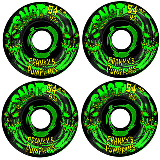Snot Skateboard Wheels 54mm Franky's Pumpkins 99A Green