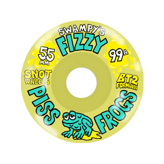 Snot Skateboard Wheels 55mm Swampy's Fizzy Piss Frogs 99A Olive