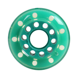 Labeda Whips Roller Hockey Wheels - Teal X-Soft 68mm - 4-Pack with Evo Spacers