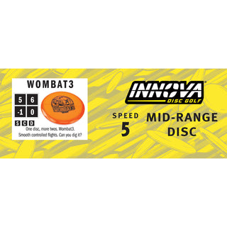 Innova Disc Golf Champion Wombat3 Midrange Disc 5/6/-1/0 - Choose Exact Disc