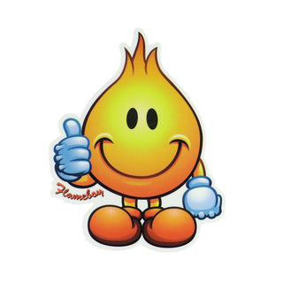 World Industries Skateboard Sticker Flameboy Die Cut 3" x 3.5"