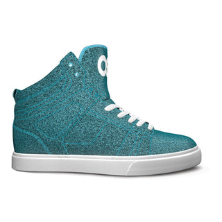 OSIRIS WOMENS RAIDER SHOES Hi Tops Skate Lifestyle BLUE/WHITE/GLITZ sz 5