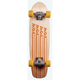 YOW Skateboard Surf Cruiser Complete Vermont 7.6" x 28.5" Natural/Orange