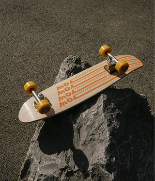 YOW Skateboard Surf Cruiser Complete Vermont 7.6" x 28.5" Natural/Orange