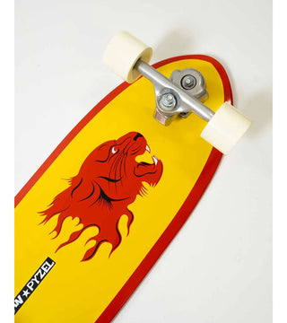 YOW Skateboard Complete Red Tiger Pyzel 10.25" x 32.6" Surfskate