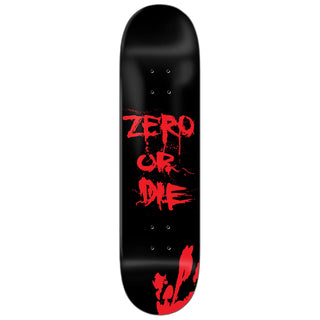 Zero Skateboard Deck Zero or Die Red 8.5" x 32.3"