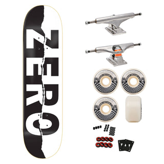 Zero Premium Skateboard with Indy Trucks, Triclops Wheels 8.5" Ripped Army