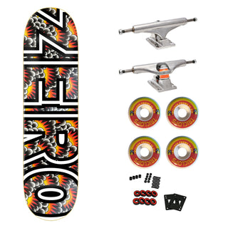 Zero Premium Skateboard with Indy Trucks, Triclops Wheels 8.0" Stipo Bold