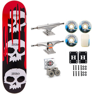 Zero Skateboard 3 Skulls with Blood 8.25" Independent Satori Premium Kit