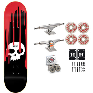 Zero Skateboard Single Skull with Blood 8.5" Independent Spitfire Premium Kit