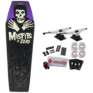 Zero Skateboard Complete Misfits Coffin Fiend Glow Shaped 9.5" x 29.5"