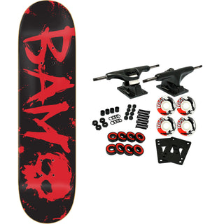 Zero Skateboard Complete Bam Margera Blood Text 8.25" x 31.9"