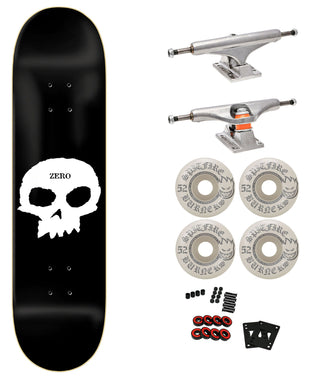 Zero Premium Skateboard with Indy Trucks, Spitfire Wheels 8.25" Single Skull