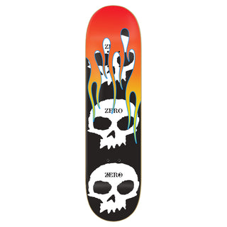Zero Skateboard Complete 3 Skulls with Flames 8.5" x 32.3"