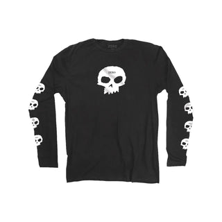 Zero Skateboards Longsleeve Shirt Single Skull Black
