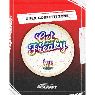 Discraft Disc Golf Brodie Smith Z FLX Confetti Zone Get Freaky Putter 4/3/0/3 Blue Orange/Olive 173-174g