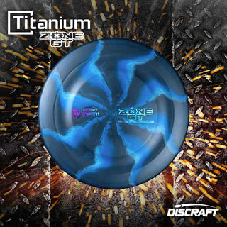 Discraft Disc Golf Titanium Swirl Zone GT Putter 4/3/0/3 Orange/Holo 164-166g