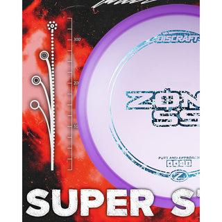 Discraft Disc Golf Z Line Zone SS Putter 4/4/-1/2 Light Purple/White 173-174g