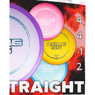 Discraft Disc Golf Z Line Zone SS Putter 4/4/-1/2 Red/Navy 173-174g