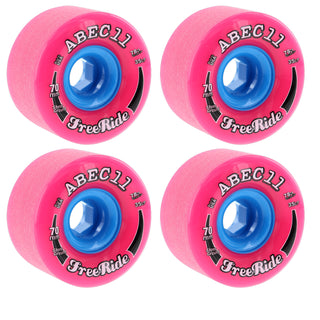 Abec 11 Longboard Wheels 70mm Freeride Stone Ground 78A Blue/Pink