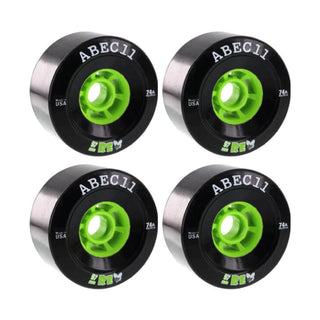 Abec 11 Longboard Wheels 97mm Refly 74A Black/Lime