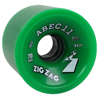 Abec 11 Longboard Wheels 70mm Classic ZigZags 81A Green