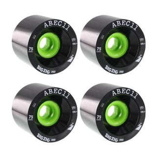 Abec 11 Longboard Wheels 75mm BigZig HD 74A Black/Lime