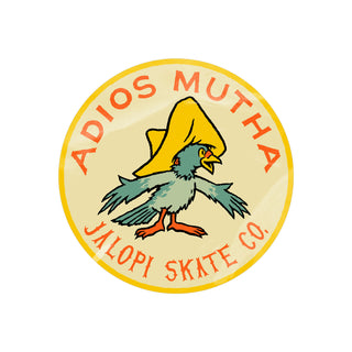 Anti Hero Skateboards Sticker Jalopi Adios Mutha Yellow