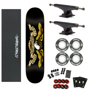 Anti Hero Complete Classic Eagle Black 8.12" Thunder Trucks, Soft Wheels