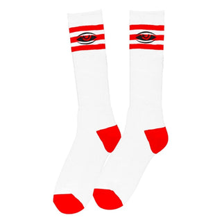 Toy Machine Socks Watching Embroidered Red