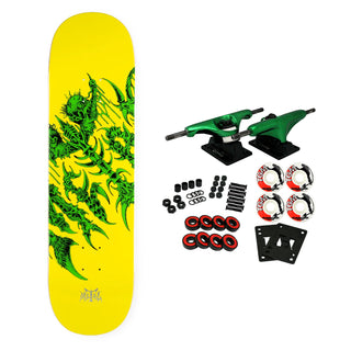 Metal Skateboard Complete Ancient Logo Yellow 8.625" x 32.25"