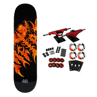 Metal Skateboard Complete Ancient Logo Black 8.375" x 32"