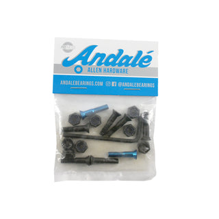 Andale 7/8" Allen Head Black/Blue Skateboard Truck Mounting Hardware