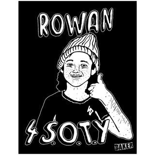 Baker Skateboard Sticker Rowan 4 Soty 3.25" x 4"