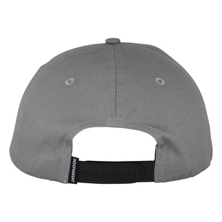 Independent Trucks Hat Bar Logo Snapback Unstructured Charcoal Tonal