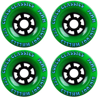Bigfoot Longboard Wheels - 90mm 78a Cored Classics Green