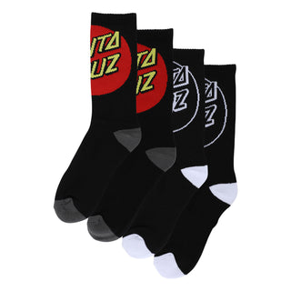 Santa Cruz Skateboards Socks Big Cruz 2-Pack Black Multi