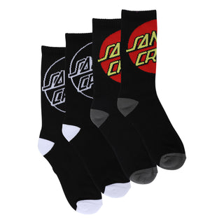 Santa Cruz Skateboards Socks Big Cruz 2-Pack Black Multi